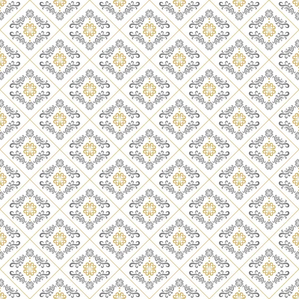 Luxe Vintage Motif Ornemental Sans Couture — Image vectorielle