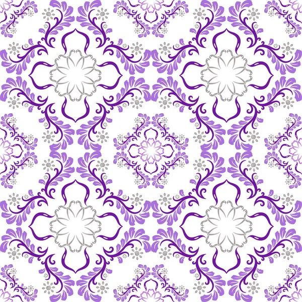 Vintage Purple Ornamental Seamless Pattern — Stockvektor