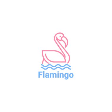 Sanat eserlerinde simge logosu flamingosu kavramı