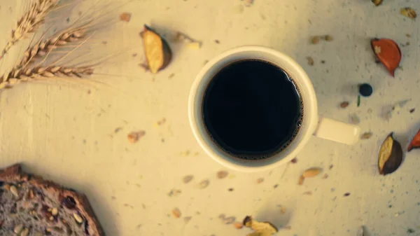 Manhã Fresca Preto Turco Árabe Café Cezva Caseiro Pão Saudável — Fotografia de Stock