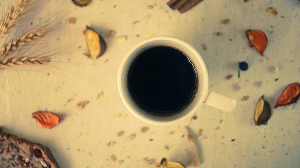 Manhã Fresca Preto Turco Árabe Café Cezva Caseiro Pão Saudável — Fotografia de Stock