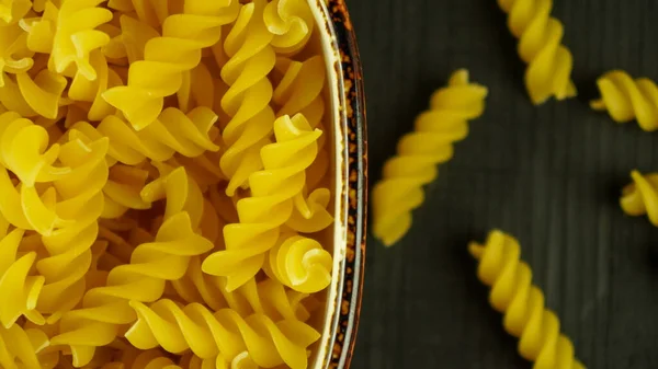 Pasta Dish Dry Appetizing Spiral Macaroni Kitchen Food Preparation — Stockfoto