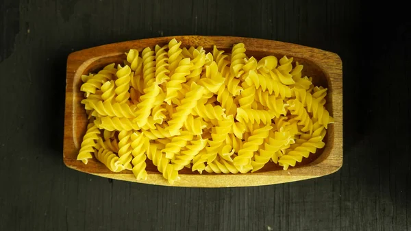 Pasta Dish Dry Appetizing Spiral Macaroni Kitchen Food Preparation — Stockfoto