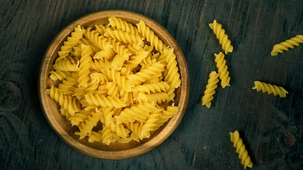 Pasta Dish Dry Appetizing Spiral Macaroni Kitchen Food Preparation — Stockfoto