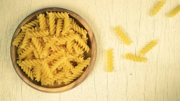 Pasta Dish Dry Appetizing Spiral Macaroni Kitchen Food Preparation — Stockfoto