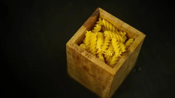 Pasta Dish Dry Appetizing Spiral Macaroni Kitchen Food Preparation — Stockfoto