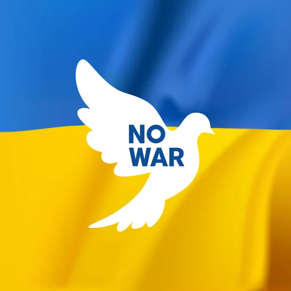 Kein Krieg Unterstützt Die Ukraine Friedenstaube — Stockvektor
