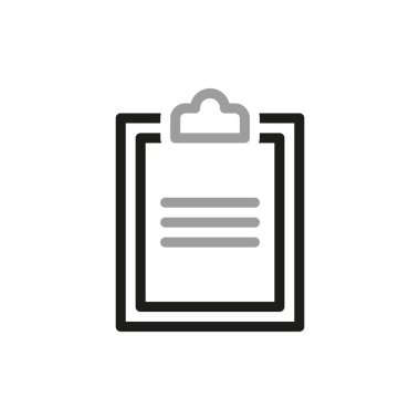 Pano İlgili Simgelerin Basit. Tabletin üzerinde bir sayfa kağıt..