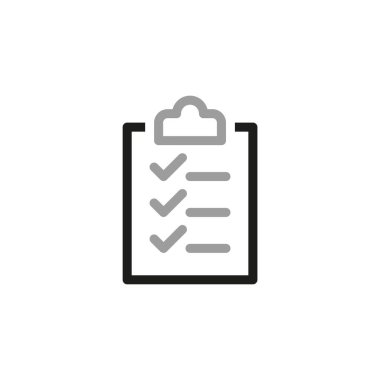 Pano İlgili Simgelerin Basit. Tabletin üzerinde bir sayfa kağıt..