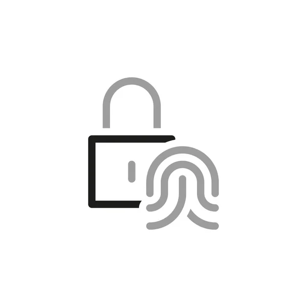 Simple Locks Related Vector Line Icons Biometric Protection — Vetor de Stock