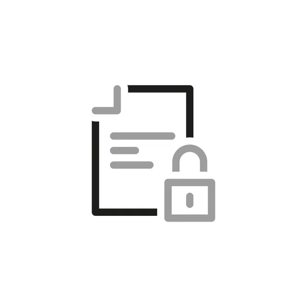 Simple Locks Related Vector Line Icons Document Protection — Vetor de Stock