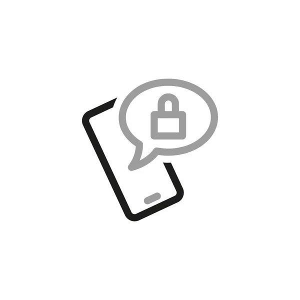 Simple Locks Related Vector Line Icons Mobile Messaging Protection — Vetor de Stock