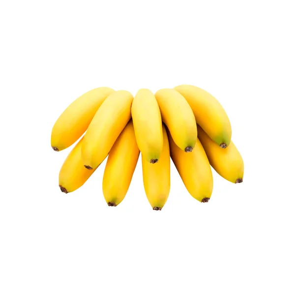 Single Banana Isolated Beautiful Edible Yellow Banana Bunch Bananas — Vetor de Stock