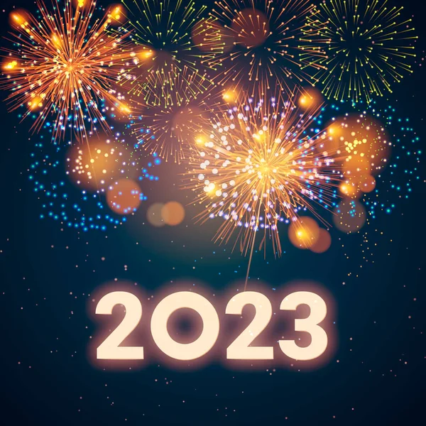 Kartu Ucapan Selamat Tahun Baru 2023 Banner Atau Billboard Web - Stok Vektor