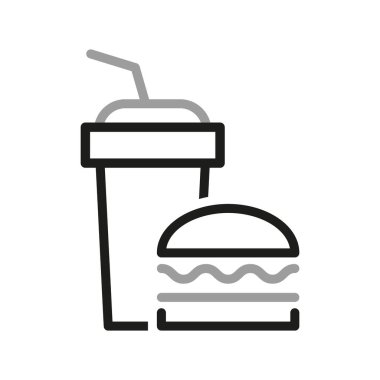 Basit Menü İlişkili Vektör Çizgisi Simgeleri. Meyve Sepeti, Sağlıklı Meyve Smoothie ve daha fazlası gibi ikonlar içerir.