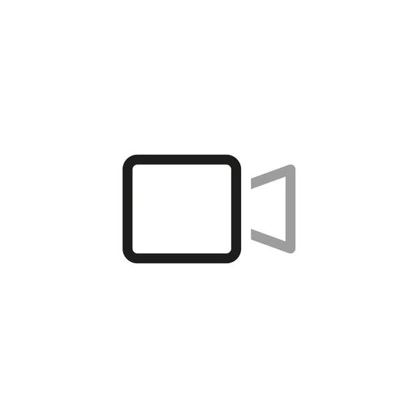 비디오 콘퍼런스 인터페이스는 Vector Line Icons 연결되어 스크린 Mute Button — 스톡 벡터
