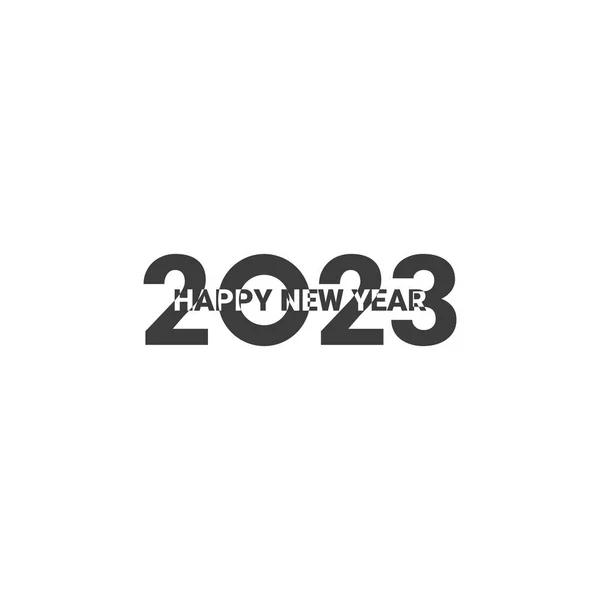Номер 2023 Білому Тлі Дизайн Тексту Логотипу 2023 Року Шаблон — стоковий вектор