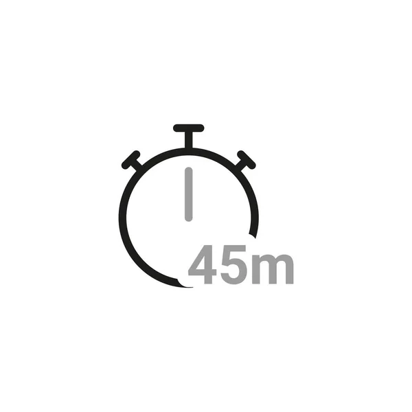 Simple Timers Related Iconos Icono Con Temporizador Cuarenta Cinco Minutos — Vector de stock
