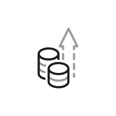 Simple of Money Movement Related Vector Icons. Profit and income growth icon in linear style. Editable vector stroke.