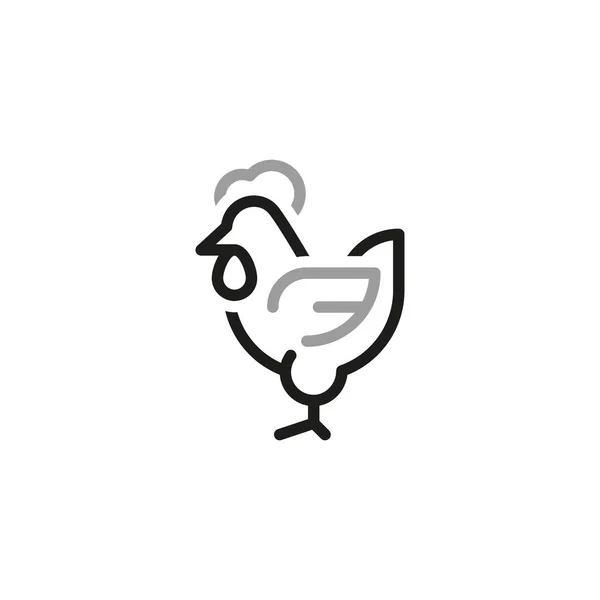 Contact Line Icons Contact Web Icons Line Style Ringing Rooster — 图库矢量图片