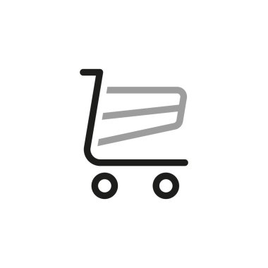 Basit bir alışveriş arabası ikonu. Çevrimiçi mağazalar için web simgesi, farklı şekillerde farklı araba simgelerinden. İnternet simgeleri ile bağlantı kurun. Düzenlenebilir vektör vuruşu.