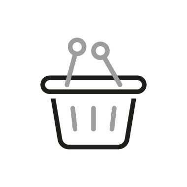 Basit bir alışveriş arabası ikonu. Çevrimiçi mağazalar için web simgesi, farklı şekillerde farklı araba simgelerinden. İnternet simgeleri ile bağlantı kurun. Düzenlenebilir vektör vuruşu.