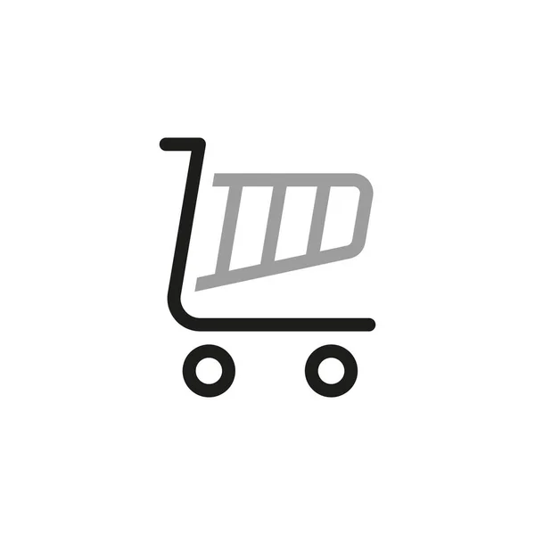 Einfach Von Warenkorb Symbolen Web Symbol Für Online Shop Aus — Stockvektor