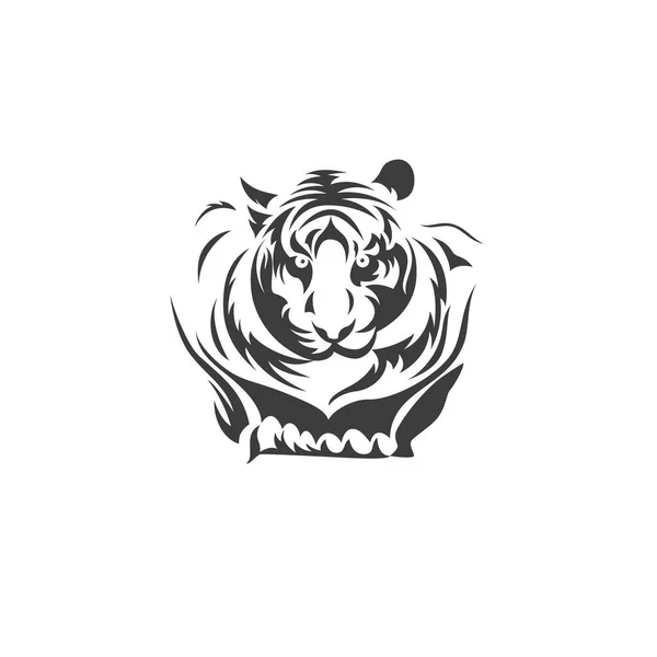 Tigres Logotipo Ícone Ilustração Sobre Fundo Branco —  Vetores de Stock