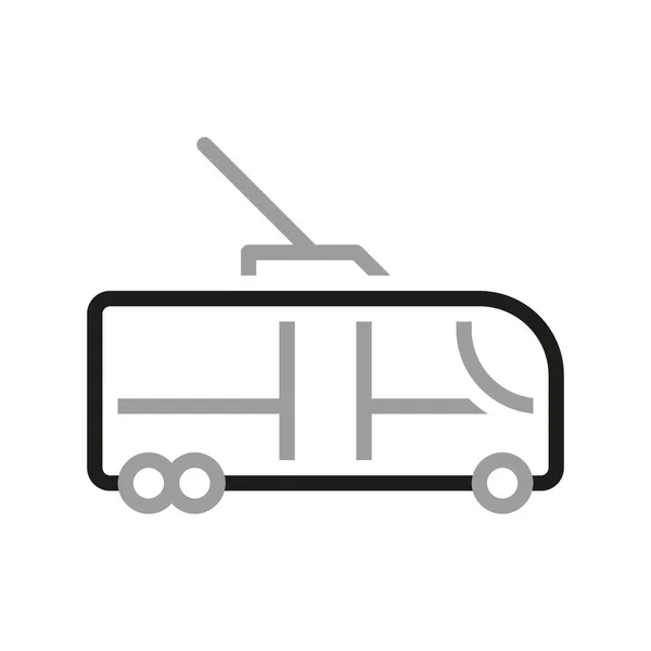 公共交通機関関連のベクトルラインのアイコンのシンプル 公共交通機関のアイコンコレクション トロリーバスなどのアイコンが含まれています — ストックベクタ