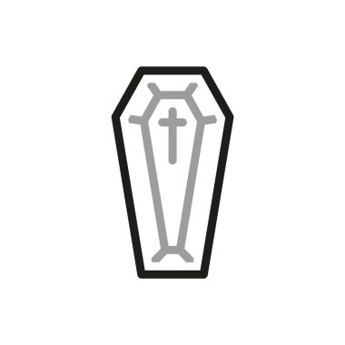 Cadılar Bayramı İlgili Vektör Hattı Simgeleri Basit. Cadılar Bayramı ikonu koleksiyonu. Tabut gibi simgeler içerir.