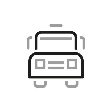 Okula Dönüş Basit Vektör Hattı Simgeleri. Eğitim ikonu koleksiyonu. Otobüs gibi simgeler içerir.