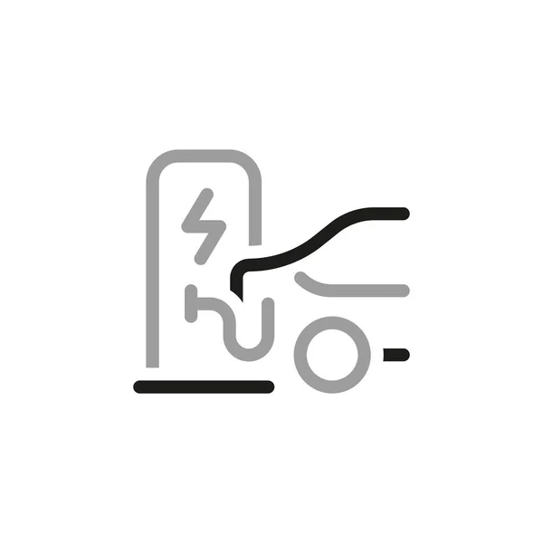 Simple Car Charging Station Related Vector Line Icon Contains Icon — Stockvector