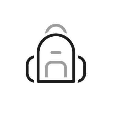 Icon associated with wealth. Backpack icon.