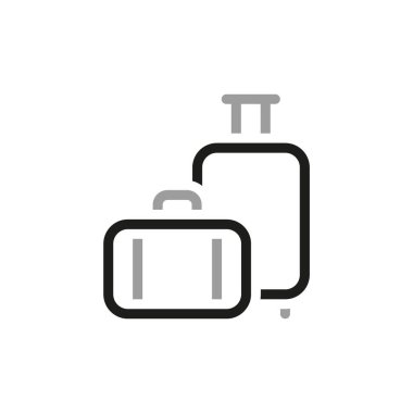 Icon associated with wealth. Baggage icon.