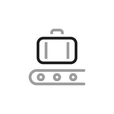 Icon associated with wealth. Luggage transport icon.