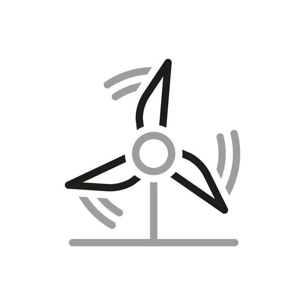 Simple Wind Station Related Vector Line Icon Icon Renewable Energy — Vetor de Stock