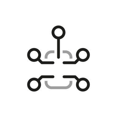 Bilgi teknolojisi çizgisi simgeleri. Düz dizaynlı UI simgesi. İnce taslak simgeleri paketle.