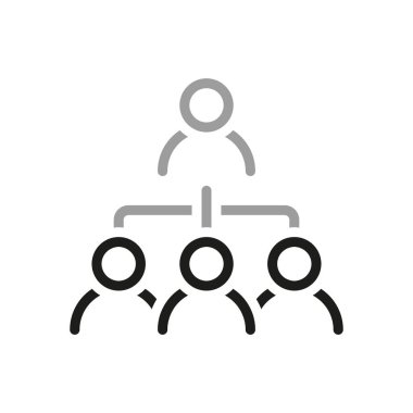 Takım Çalışması Basit Vektör Hattı Simgesi. Çalışan hiyerarşisi gibi Simge içeriyor. İnce taslak simgeleri paketle.