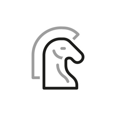 Mali İlişkili Vektör Hattı Simgesi Basit. At gibi Simge içeriyor. İnce dış hat simgesi paketi.