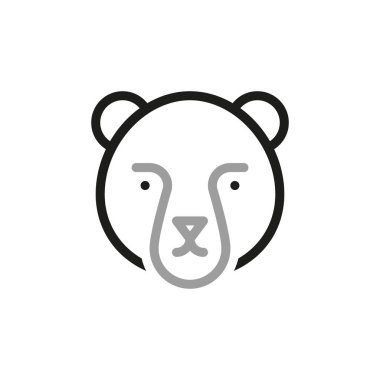 Mali İlişkili Vektör Hattı Simgesi Basit. Ayı gibi simgeler içeriyor. İnce dış hat simgesi paketi.