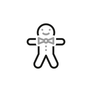 Şekerci adamla ilgili basit doğrusal vektör simgesi. Noel hakkında bir çizgi ikonu. Arayüz ögeleri.