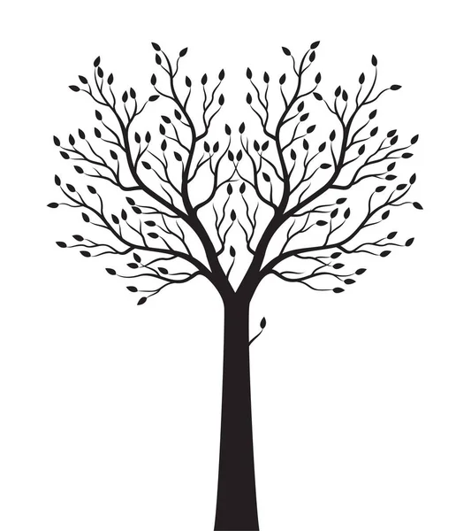 Shape Tree Vector Outline Illustration Plant Garden —  Vetores de Stock