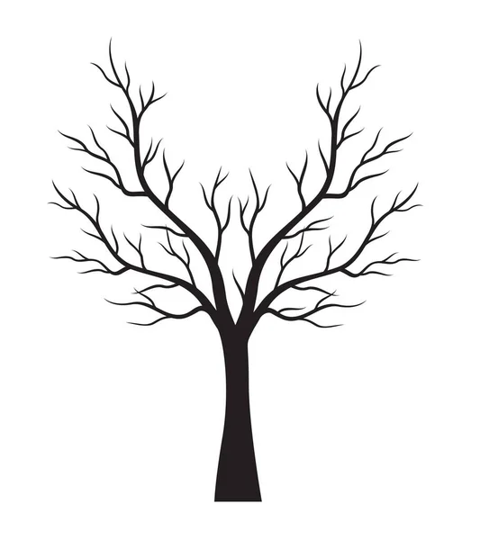 Form Des Baumes Vektorskizze Illustration Pflanze Garten — Stockvektor
