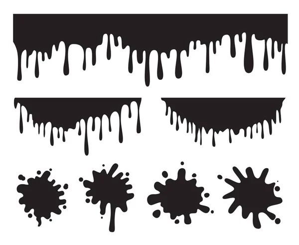 Black Splash Isolated Transparent Background Vector Illustration — Stock Vector