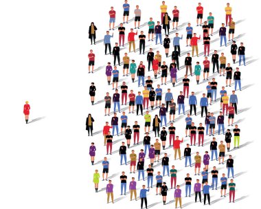 Gençler grubu, Vektör grafikleri.