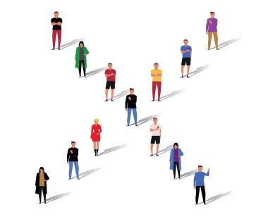 Gençler grubu, Vektör grafikleri.