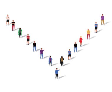 Gençler grubu, Vektör grafikleri.