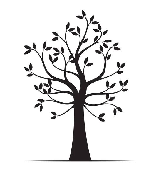 Árvore Negra Esboço Vetor Ilustração — Fotografia de Stock