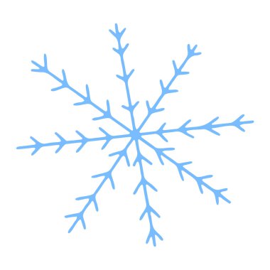 Vektör kar tanesi simgesi, kar tanesi karalama simgesi