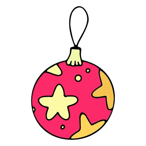 Nice Vector Christmas Tree Ball Christmas Tree Decor — Stock Vector